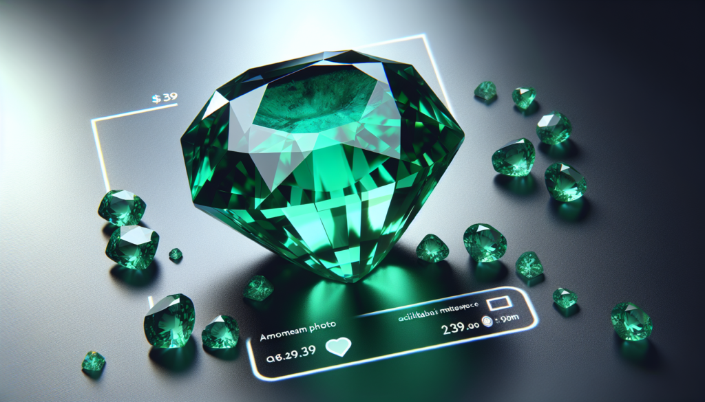 Pierre de lune 3.76 carats émeraude